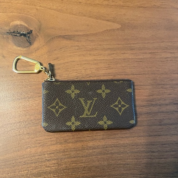 Louis Vuitton Monogram Key Pouch in Brown and Gold - Picture 1 of 6